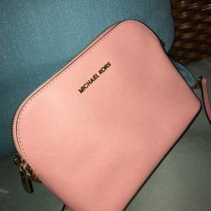 Michael Kors small satchel light baby pink